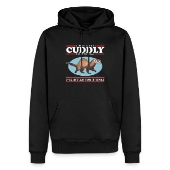 Frettchen Besitzer Ferret Marder Geschenk - Männer Premium Bio Hoodie - Schwarz - Vorne - Nico (187cm)