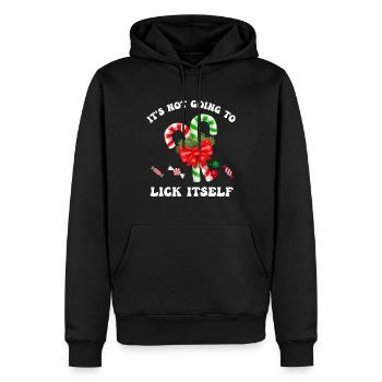 Es wird sich nicht selbst lecken T-Shirt, lustig - Männer Premium Bio Hoodie - Schwarz - Vorne - Nico (187cm)