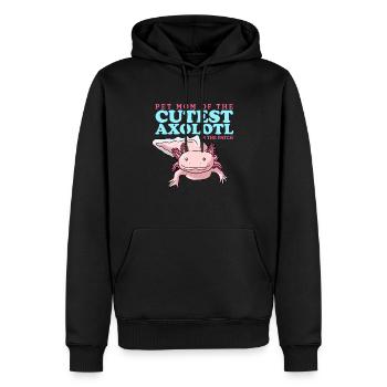 Axolotl Maman | Cadeau de Salamandre Axolotl - Sweat à capuche Premium bio Homme - noir - Devant - Nico (187cm)