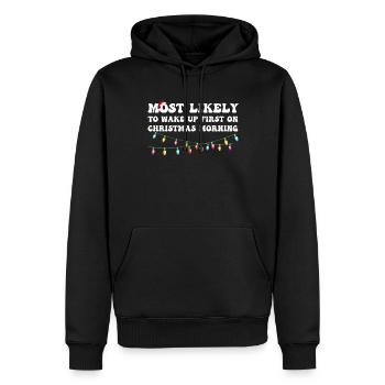 Les plus susceptibles de Chemises de Noël, les plus susceptibles de - Sweat à capuche Premium bio Homme - noir - Devant - Nico (187cm)