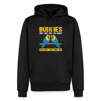 Cadeau de perruche du propriétaire de Budgerigar - Sweat à capuche Premium bio Homme - noir - Devant - Nico (187cm)