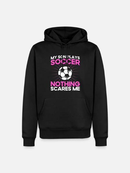 Mutter Sportfan Fußball Geschenk - Männer Premium Bio Hoodie - Schwarz