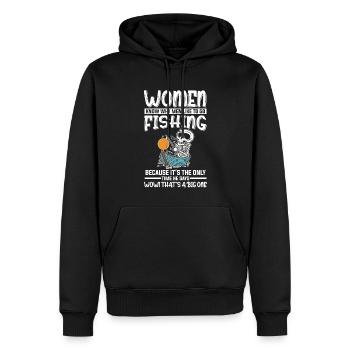Les pêcheuses pêchent seulement la fois où il dit Big One - Sweat à capuche Premium bio Homme - noir - Devant - Nico (187cm)