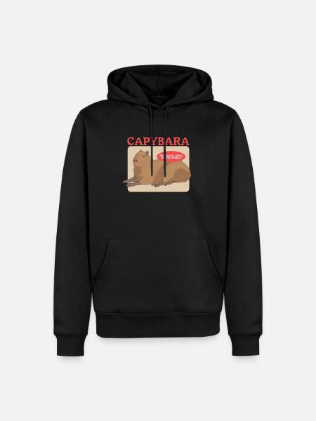 Capybara Capybaras Gift - Men’s Premium Organic Hoodie - black