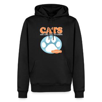 Katzen Katzenliebhaber Katzenbesitzer Geschenk - Männer Premium Bio Hoodie - Schwarz - Vorne - Nico (187cm)