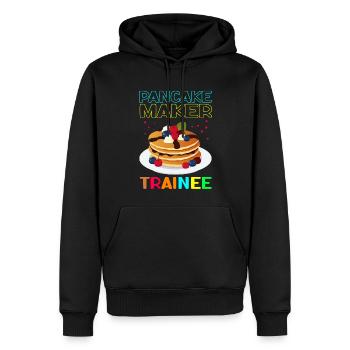 Pancakes Pancake Pancake Cadeau - Sweat à capuche Premium bio Homme - noir - Devant - Nico (187cm)