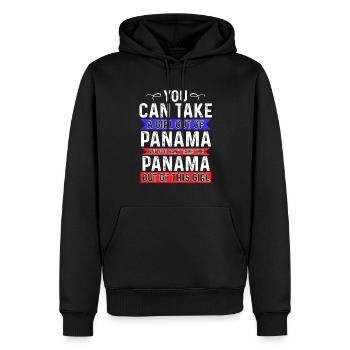 Take Girl Out Of Panama Can’t Take Panama Out Girl - Sweat à capuche Premium bio Homme - noir - Devant - Nico (187cm)