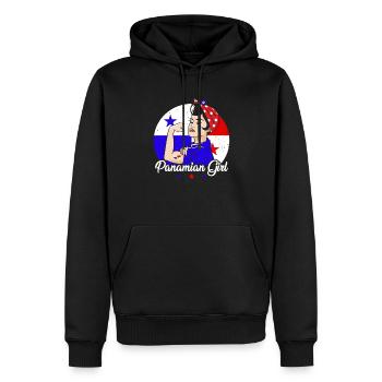 Panaméenne Fille Latina Femme Panama Flag Cadeau - Sweat à capuche Premium bio Homme - noir - Devant - Nico (187cm)