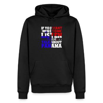 Panama Life devrait écouter Discours Panama Gift - Sweat à capuche Premium bio Homme - noir - Devant - Nico (187cm)