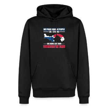 Le peuple panaméen est fort couper notre pays en deux - Sweat à capuche Premium bio Homme - noir - Devant - Nico (187cm)