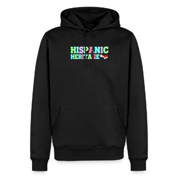 Hispanic Heritage Vintage Lateinamerika Geschenk - Männer Premium Bio Hoodie - Schwarz - Vorne - Nico (187cm)