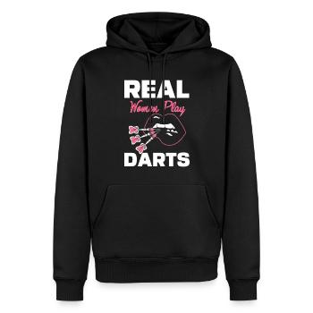 Real Women Play Dart Frauen Dartmeisterschaft - Männer Premium Bio Hoodie - Schwarz - Vorne - Nico (187cm)