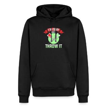 I'm Sexy And I Throw It Dart Weltmeisterschaft - Männer Premium Bio Hoodie - Schwarz - Vorne - Nico (187cm)
