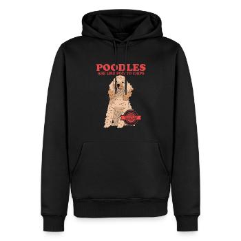 Poodle Dog Dog Owner Dog Lovers Gift - Men’s Premium Organic Hoodie - black - Front - Nico (187cm)
