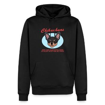 Chihuahua Dogs | Dog Owner Gift - Men’s Premium Organic Hoodie - black - Front - Nico (187cm)