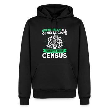 Généalogie Généalogie généalogique Gesche - Sweat à capuche Premium bio Homme - noir - Devant - Nico (187cm)