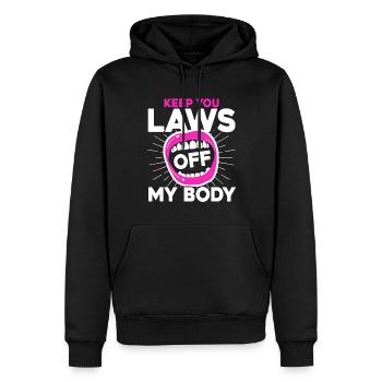 Féminisme Egalité féministe des Ges - Sweat à capuche Premium bio Homme - noir - Devant - Nico (187cm)