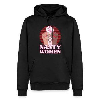 Ermächtigung Gleichberechtigung der Geschlechter F - Männer Premium Bio Hoodie - Schwarz - Vorne - Nico (187cm)