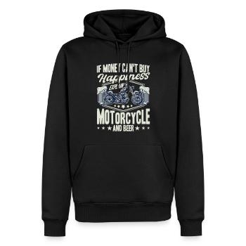 Chopper Motorcycle Motorcycle Biker Gift - Men’s Premium Organic Hoodie - black - Front - Nico (187cm)
