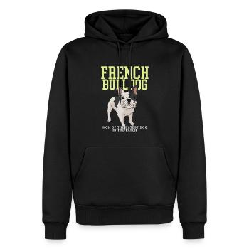 French Bulldog Mom Französische Bulldogge Geschenk - Männer Premium Bio Hoodie - Schwarz - Vorne - Nico (187cm)