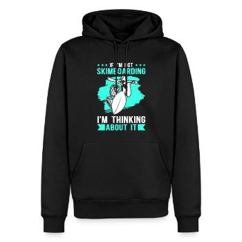 Skimboard Surf Skimbording Skimbording Cadeau - Sweat à capuche Premium bio Homme - noir - Devant - Nico (187cm)