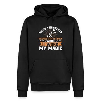 Holzbearbeitung Schreiner Holzarbeiter Geschenk - Männer Premium Bio Hoodie - Schwarz - Vorne - Nico (187cm)