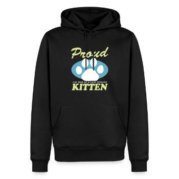 Cat Mama Cat Cadeau du propriétaire de chat - Sweat à capuche Premium bio Homme - noir - Devant - Nico (187cm)
