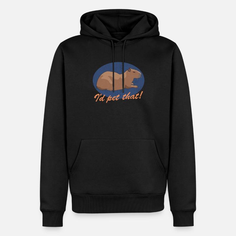 Capybara Capybaras Cadeau - Sweat à capuche Premium bio Homme - noir