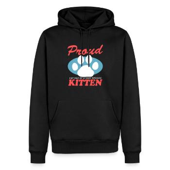 Cat Daddy Cat Cat Owner Cadeau - Sweat à capuche Premium bio Homme - noir - Devant - Nico (187cm)