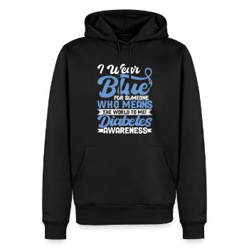 Diabetes heilen Diabetes Monat Jugendlicher Diabet - Männer Premium Bio Hoodie - Schwarz - Vorne - Nico (187cm)