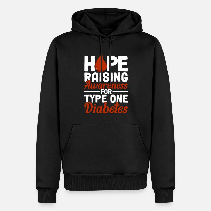 Partisans du Mois du diabète de type 1 Dia - Sweat à capuche Premium bio Homme - noir