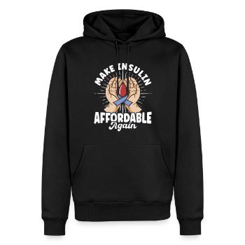 Diabetes Monat Diabetes Bewusstsein Jugendlicher D - Männer Premium Bio Hoodie - Schwarz - Vorne - Nico (187cm)