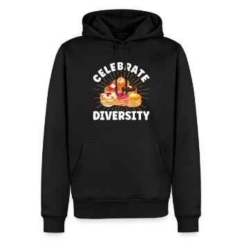 Frühstückspfannkuchen Pfannkuchen Liebhaber Fluffi - Männer Premium Bio Hoodie - Schwarz - Vorne - Nico (187cm)