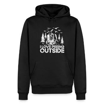 Hiking Backpacking Gift - Sweat à capuche Premium bio Homme - noir - Devant - Nico (187cm)