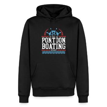 Ponton Ponton bateau | Cadeau du capitaine ponton - Sweat à capuche Premium bio Homme - noir - Devant - Nico (187cm)