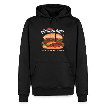 Hamburger Fast Food Fastfood Burger Geschenk - Männer Premium Bio Hoodie - Schwarz - Vorne - Nico (187cm)