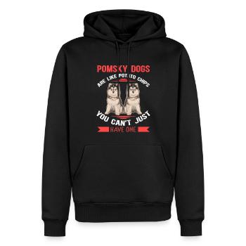 Pomsky Dog Pomskies Dog Owner Cadeau - Sweat à capuche Premium bio Homme - noir - Devant - Nico (187cm)