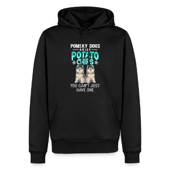 Pomsky Dogs | Pomskies Dog Owner Cadeau - Sweat à capuche Premium bio Homme - noir - Devant - Nico (187cm)