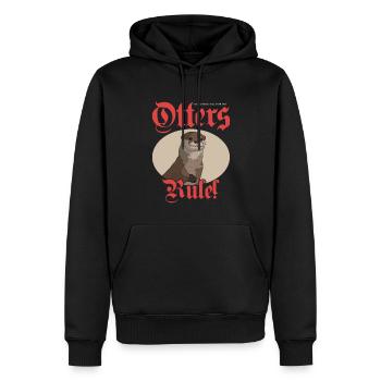 Otter Sea Otter | Otter Gift - Men’s Premium Organic Hoodie - black - Front - Nico (187cm)