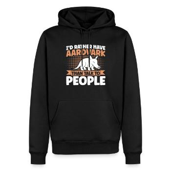 Cher amoureux Aardvark Aardvark Aardvark - Sweat à capuche Premium bio Homme - noir - Devant - Nico (187cm)