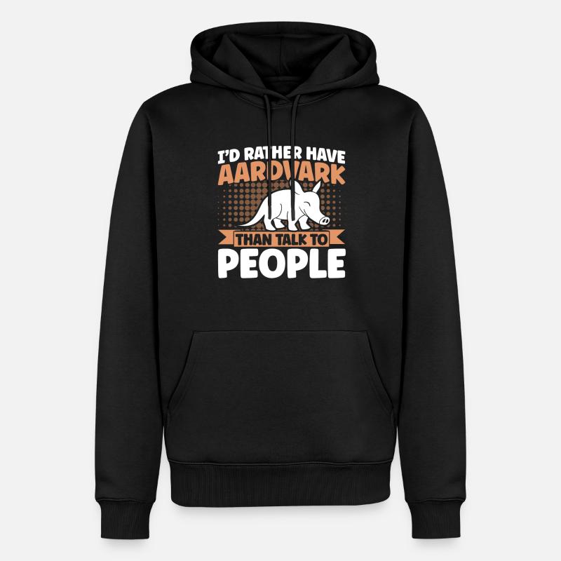 Cher amoureux Aardvark Aardvark Aardvark - Sweat à capuche Premium bio Homme - noir