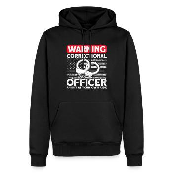 Handcuffs Prison guard Correctional officer - Men’s Premium Organic Hoodie - black - Front - Nico (187cm)