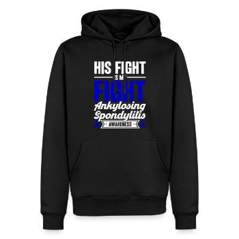 Spondylarthrite ankylosante Conscience Spondylarthrite ank - Sweat à capuche Premium bio Homme - noir - Devant - Nico (187cm)