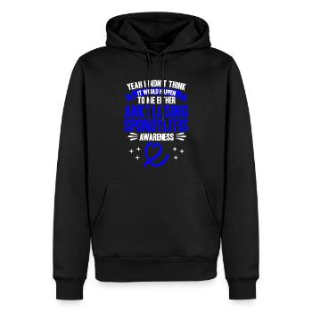 Combattant de la spondylarthrite ankylosante Ankylos spondylarthrite - Sweat à capuche Premium bio Homme - noir - Devant - Nico (187cm)