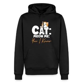 Chat Dictons Chat Chat Amoureux Cadeau - Sweat à capuche Premium bio Homme - noir - Devant - Nico (187cm)