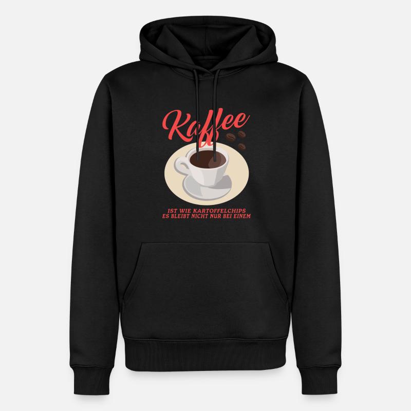 Kaffee Kaffeeliebhaber Kaffeetrinker Geschenk - Männer Premium Bio Hoodie - Schwarz