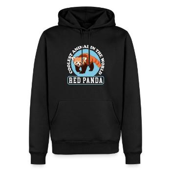 Roter Panda Red Panda Rote Pandas Geschenk - Männer Premium Bio Hoodie - Schwarz - Vorne - Nico (187cm)