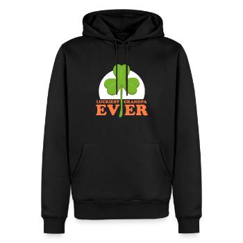 Le cadeau de la Saint-Patrick irlandais le plus chanceux - Sweat à capuche Premium bio Homme - noir - Devant - Nico (187cm)