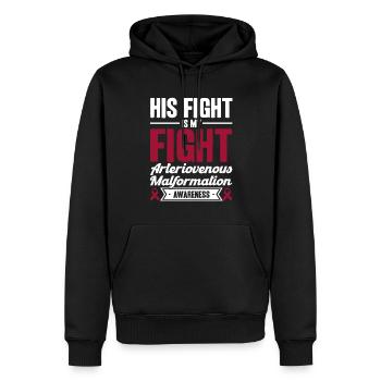 Conscience de malformation artérioveineuse Arteriovenö - Sweat à capuche Premium bio Homme - noir - Devant - Nico (187cm)
