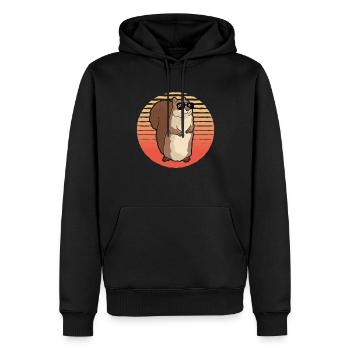 Mignon écureuil gris écureuil écureuil cadeau - Sweat à capuche Premium bio Homme - noir - Devant - Nico (187cm)